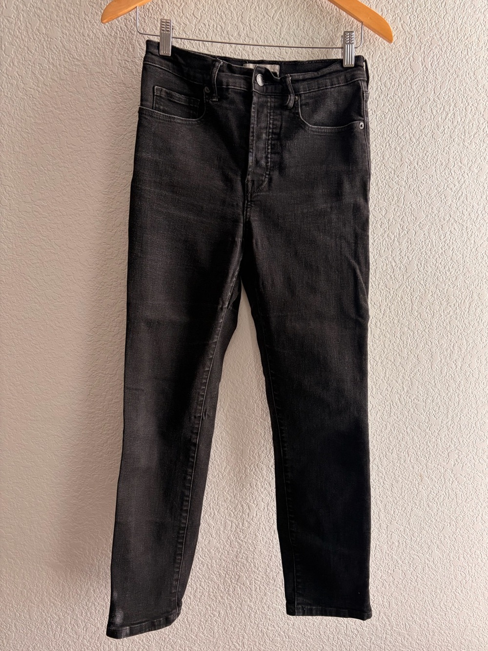 Authentic Everlane Stretch High Rise Slim Straight Cigarette Jeans 🖤 Size 28 Reg